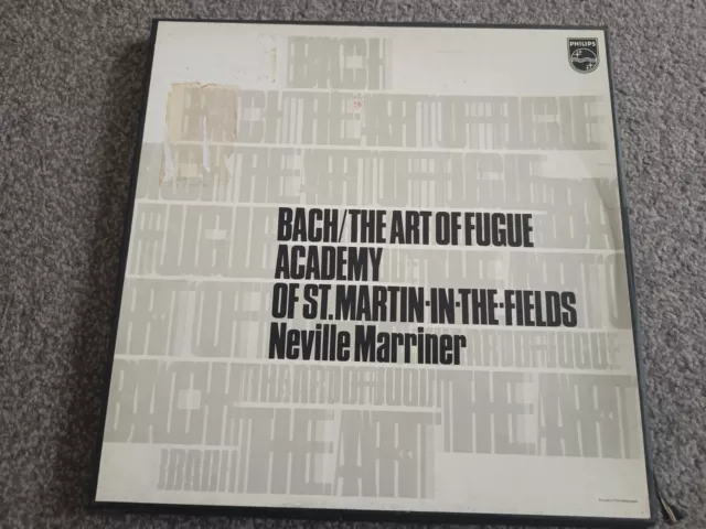 Bach / The Art Of Fugue, Neville Marriner 2 Record Box Set