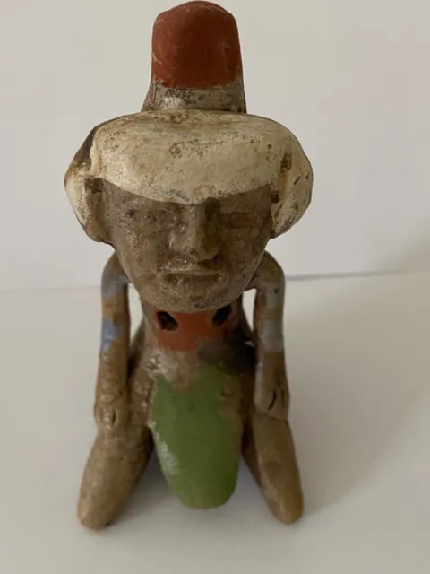 Pre Columbian Mayan Aztec Clay Whistle Old Effigy
