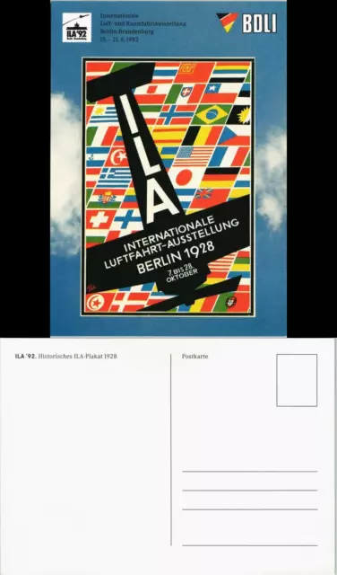 Ansichtskarte Berlin ILA - Historisches ILA-PLakat 1928 1992