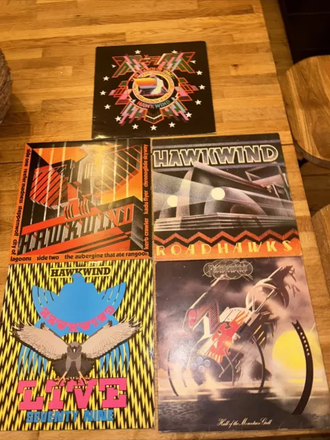 Hawkwind Vinyl Record Joblot LP X5 All VG+/EX
