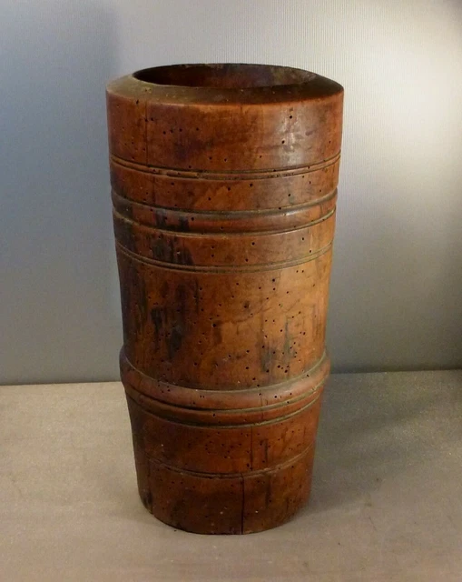 Antiker Apotheker Mörser Holz 18./19. Jh. Pharmazie Mortar