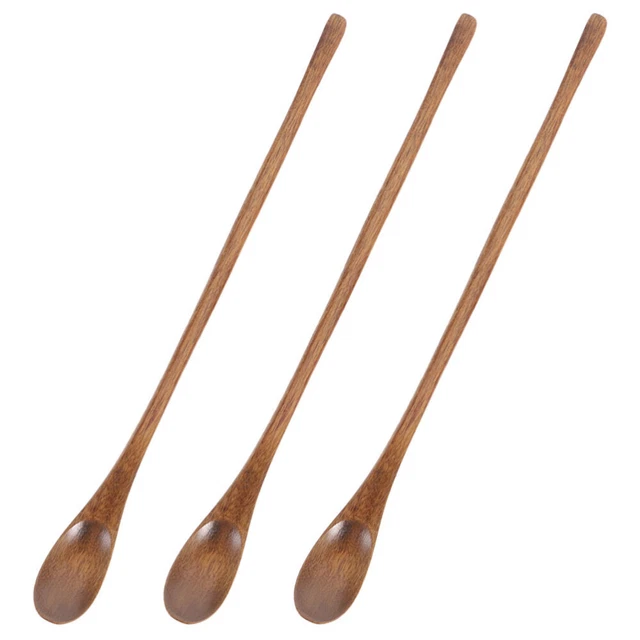 Juego de 3 piezas de cubiertos para servir cucharas de café con mango largo cuchara de café servidor