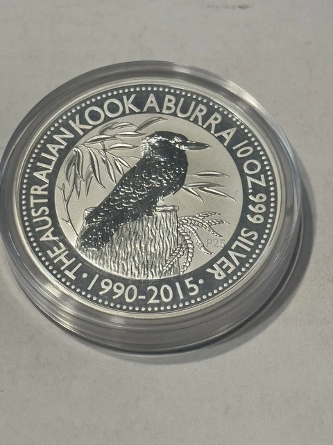 2015 10 oz Kookaburra Australia Perth .999 Silver Coin Limited Mintage