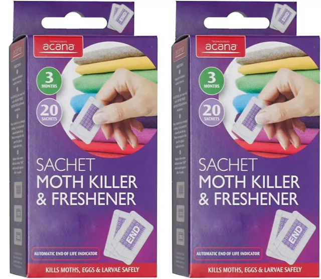 ACANA Sachet Moth Killer Repellent Freshener Fabric Lavender For 3 Months NEW