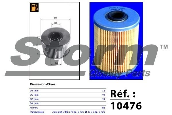 FILTRE à CARBURANT RENAULT LAGUNA I 2.2 DT,SAFRANE II 2.2 DT,CITROËN XM 2.5 TD