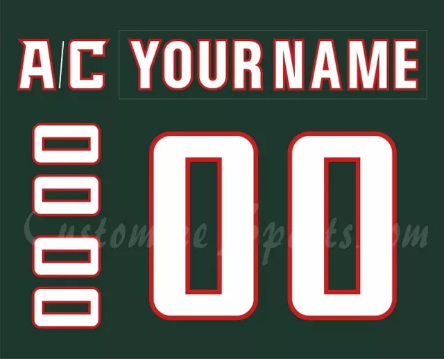 Ak Bars Kazan Russian Customized Number Kit For 2011-2018 Green Uniform