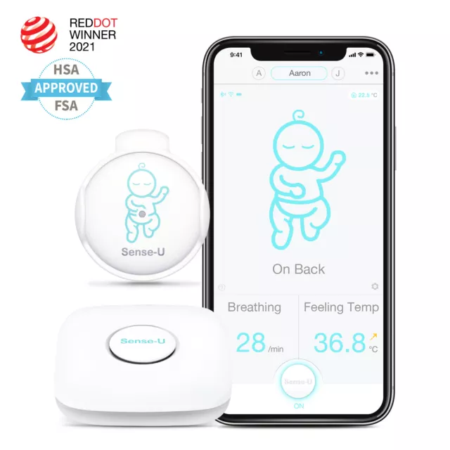 Sense-U Baby Monitor 3: Breathing Movement, Temperature, Rollover(Anywhere) 2