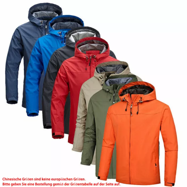 Herren Softshell Jacke Regenjacke Windjacke Windbreaker wasserdicht atmungsaktiv