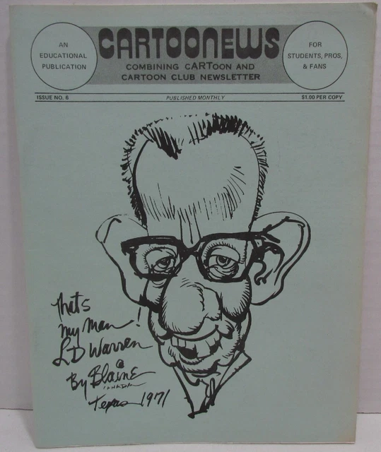 Cartoonews #6 cartoons fanzine 1975 Frank & Ernest, R.C. Harvey