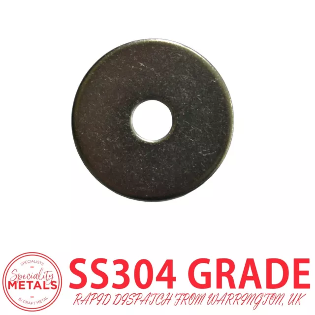 M8 (8mm) x 35mm | A2-70 Stainless Steel Penny Repair Mudguard Washers