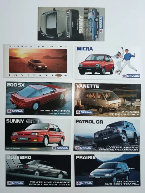 Lot de 9 cartes d'invitation NISSAN