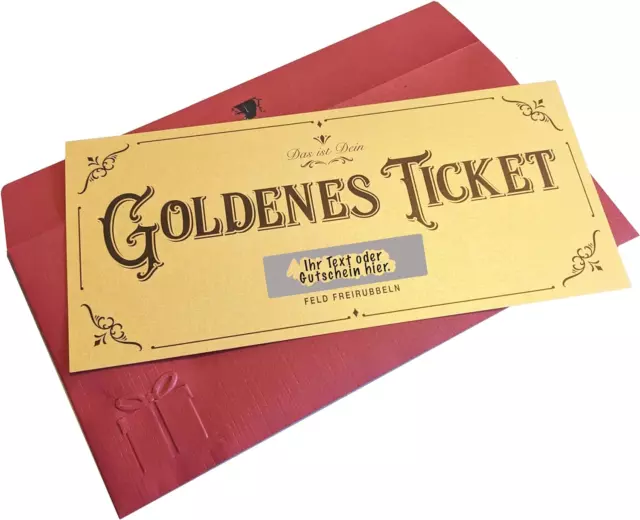 Goldenes Ticket - Spezial Rubbellos Gutschein Zum Selbstausfüllen - Geburtstag W