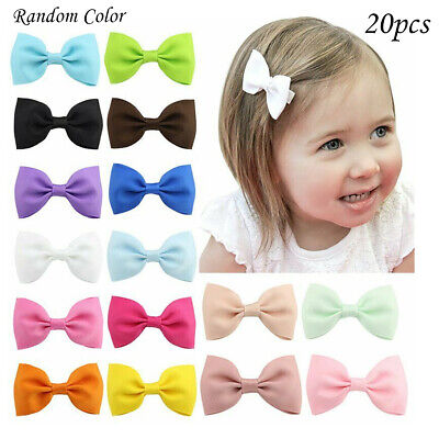 20X Girls Kids Baby Toddler Mini Flowers Bow Hair Clips Hairpin Alligator Clip