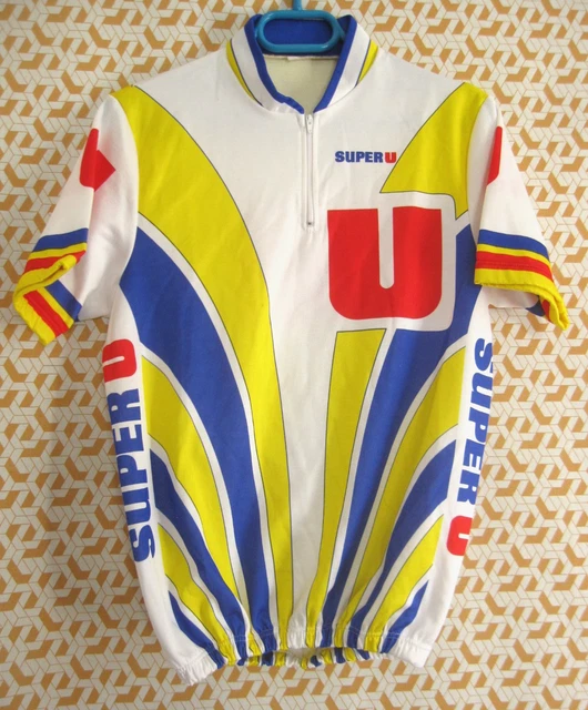 Maillot Cycliste Super Marché U Vintage Jersey Oldschool France - 5 / XL