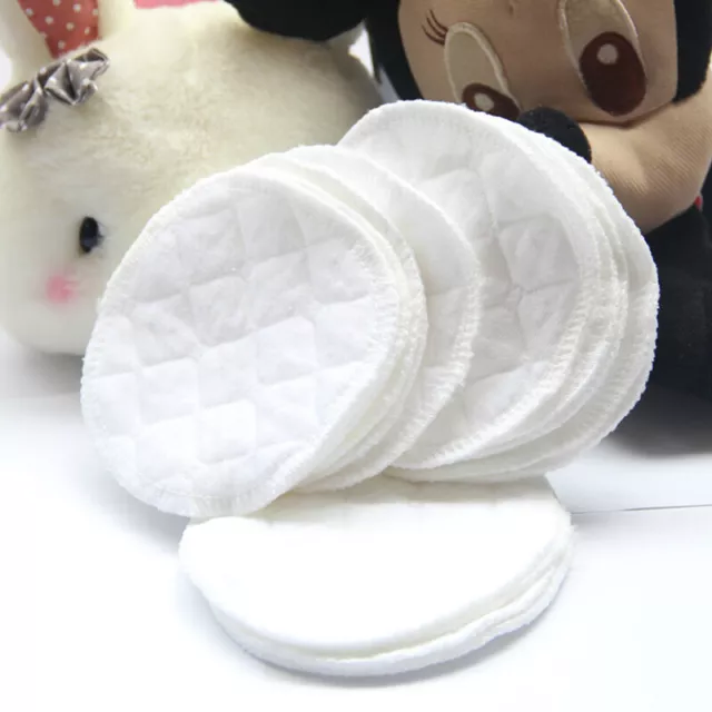 12x Reusable Brushed Cotton Lining Anti-skid Breast Pad Ventilation E6O9