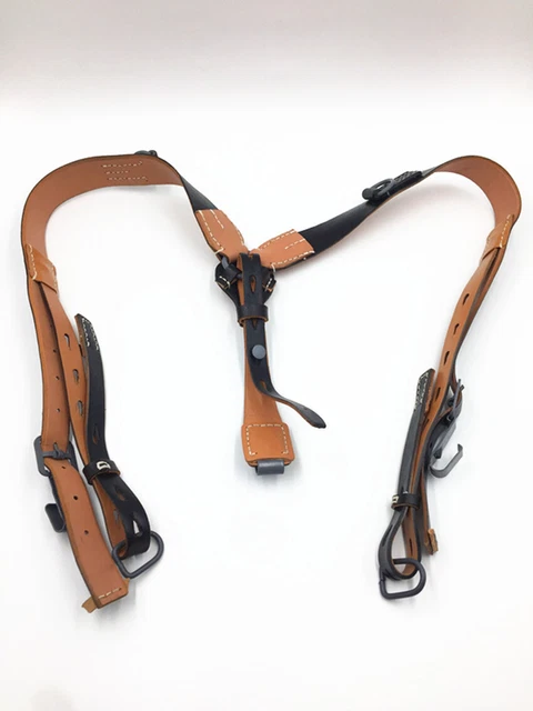 WWII WW2 GERMAN ARMY Leather Equipment Combat Y-STRAPS Load Bearing Y STRAP