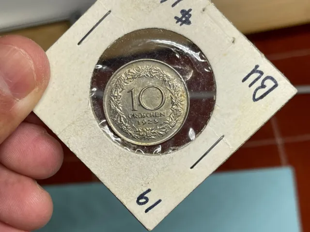1925 Austria 10 Groschen Coin Excellent Condition