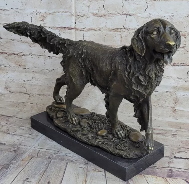 Labrador Retriever Hunting Search amp; Rescue Dog Bronze Marble Sculpture Figure