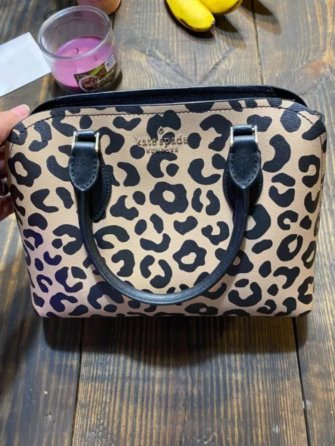 Kate Spade New York Darcy Leopard Small Satchel Crossbody Purse