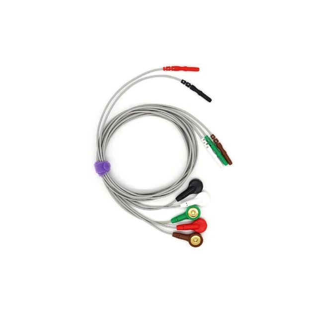 5PC ECG 5-lead Wires Cable For patient monitor Generic DIN 1.5mm Leadwires