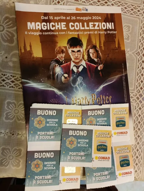 7 Bollini/Punti "Harry Potter Magiche Collezioni + Buono Conad 2024