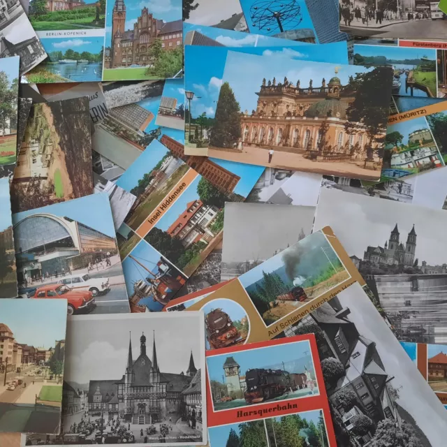 Konvolut 40  DDR AK  Ansichtskarten Postkarten gelaufen, Harz bis Ostsee, Berlin