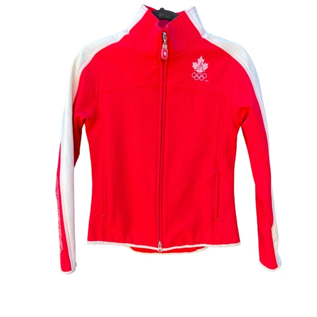 Olympic Canada Team 2006 HBC Hudson Bay Company Woman's White Red Jacket SZ M