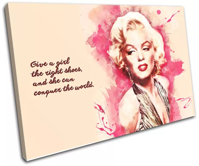 Marilyn Monroe Iconic Celebrities SINGLE CANVAS WALL ART Picture Print VA