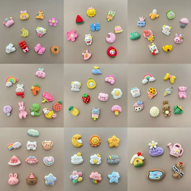 10Pcs 3D Cartoon Water Cup Stickers Resin PVC DIY Mobile Phone Case Stickers SN❤