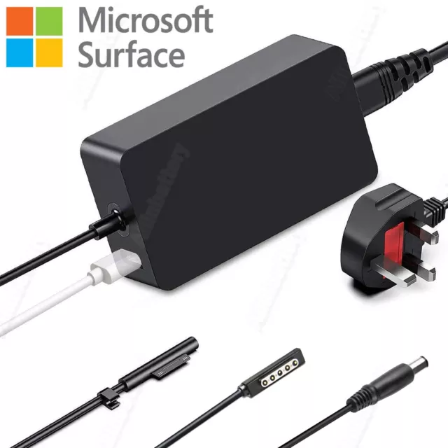 Adapter Charger For Microsoft Surface Pro 1 2 3 4 5 6 7 8 9 X Go Book 1706 1800