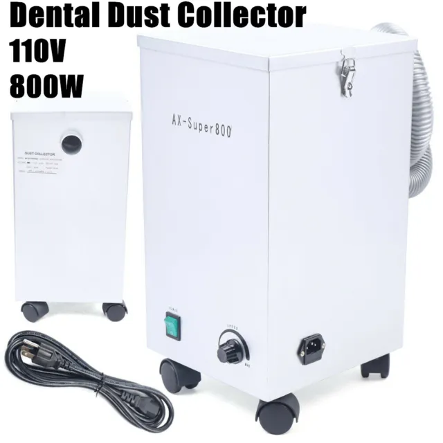 Dental Dust Collector Lab Portable Vacuum Cleaner Dust Removal Machine 800W