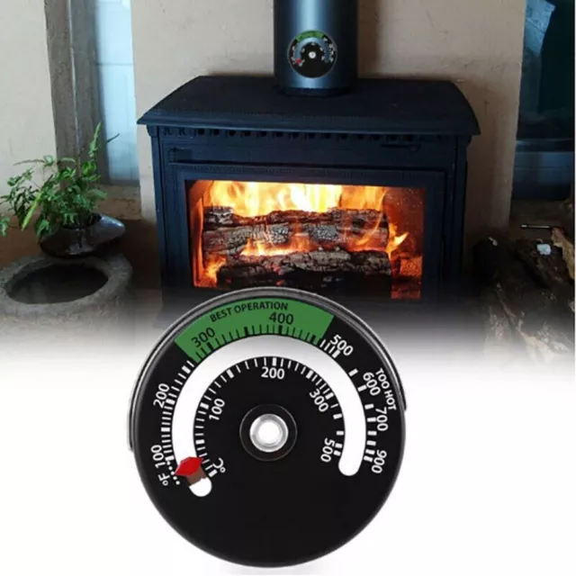 Acheter Thermomètre magnétique pour poêle à bois, compteur de température  pour poêle à bois, thermomètre supérieur pour la combustion du bois