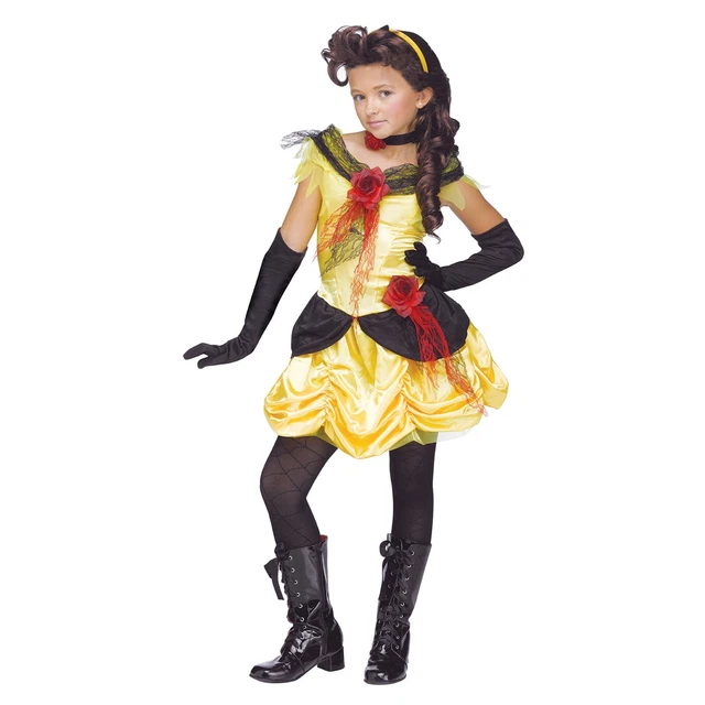 Fun World Girl's Yellow and Black Gothic Beauty Halloween Costume - Size Medium
