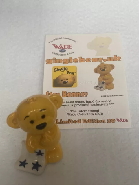 WADE  GINGIE BEAR - STAR BANNER inc COA LIMITED OF only 20 Made