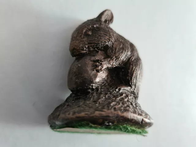 Collectible Cute Brown  Mouse With Nut By Dutt & Panter Arts Devon Handmade Gift 2