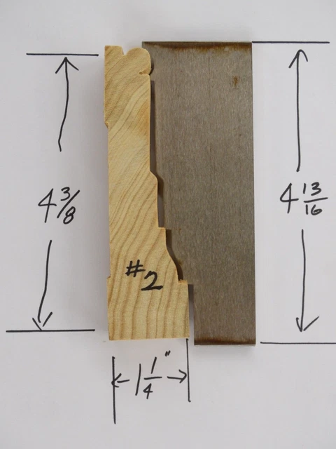 Shaper / Molder Custom Corrugated Back / CB Knives For 1 1/4" x 4 3/8" Casing