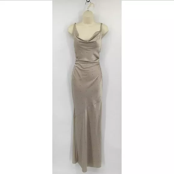 DVF Diane von Furstenberg Eden Storm satin crystal maxi formal gown dress new 4 3