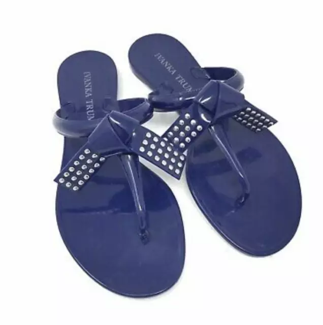 Ivanka Trump Womens Navy Nataya Thong Sandal N6869* Size 8M 2