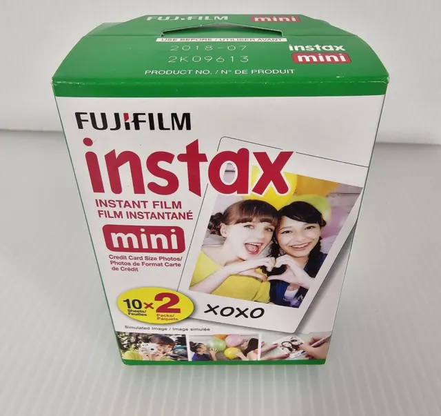 Película instantánea Fujifilm Instax mini paquete doble (20 películas), NUEVA SELLADA