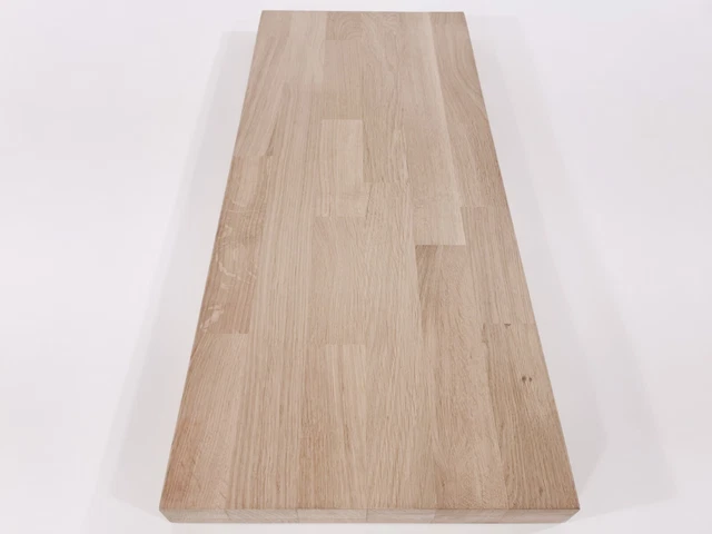 Placa de madera maciza construcción de muebles roble KGZ, 40 mm roble Select naturaleza, cuña galvanizada