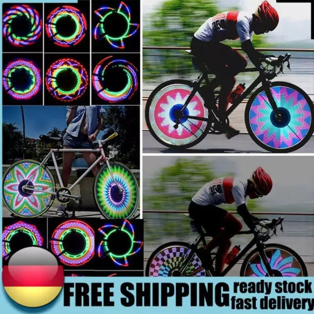 2xRoad Bike Spoke Lamp Rainproof Tyre Reflector Double-Sided Color Warning Light