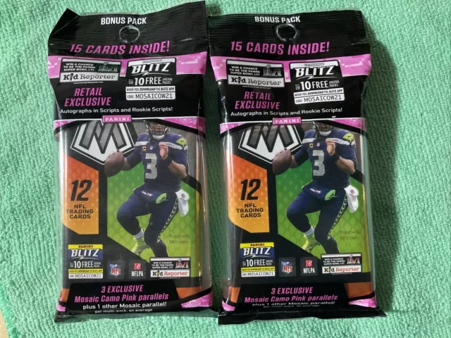 2021 Panini Mosaic Football Value Pack Lot Of 2 Factory Sealed