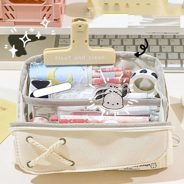 Three-layer Pencil Case Large Capacity Pen Case Pencil Pouch  Students Gift