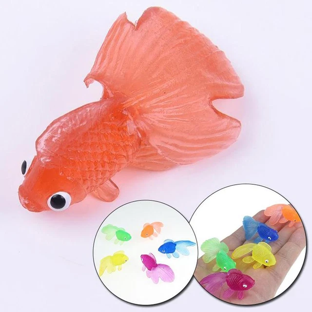 1x Soft Rubber Gold Fish Baby Bath Toys Durable Swimming Kids Gxpy Beach O8S2