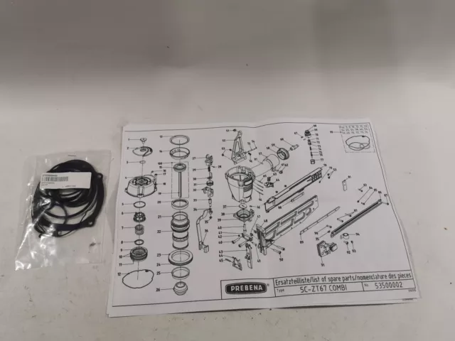 Prebena 5C-ZT-67 Combi Druckluft Tacker Wartungssatz Dichtungssatz NEU OVP