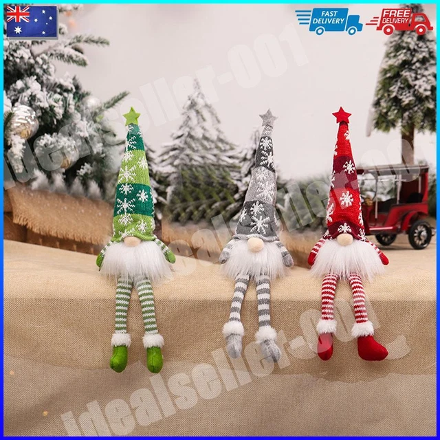 - Glowing Gnome Christmas Faceless Doll with Light Xmas Home Decor (Green)