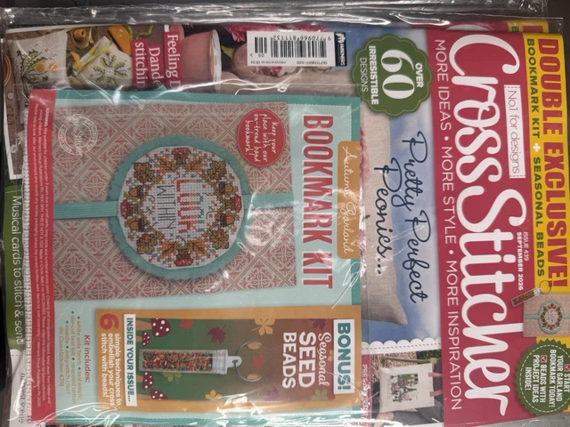 CROSS STITCHER MAGAZINE September 2026 Peonies, Paris Tote Bag, Dogs ...