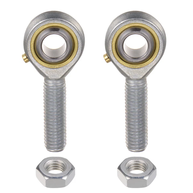 2pcs POS10 M10 Male Rod End Bearing M10x1.5 Right Hand Thread,Includes Jam Nut