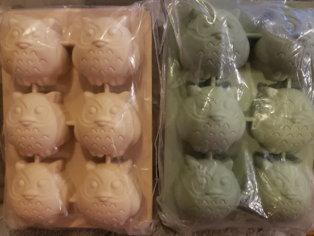 Silicone Baby Food Freezer Tray with Clip-on Lid Storage Container Owl 2 Trays