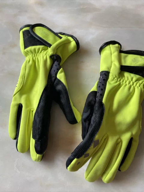 Harry Hall Soft Shell Riding Gloves. Small Yellow